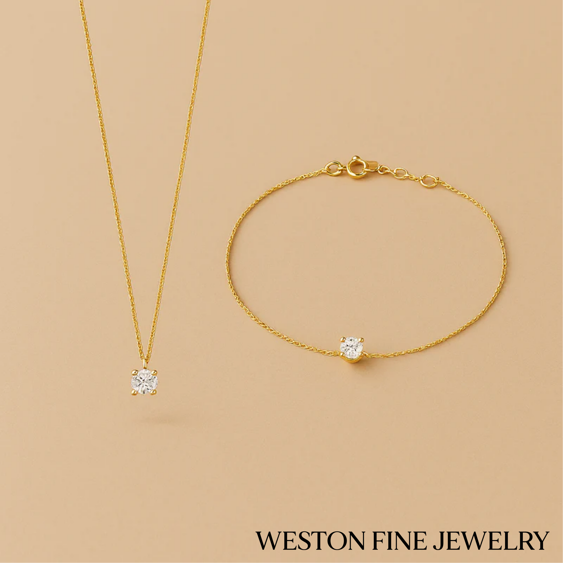 Elegant Cléa Moissanite Set in 14k Gold
