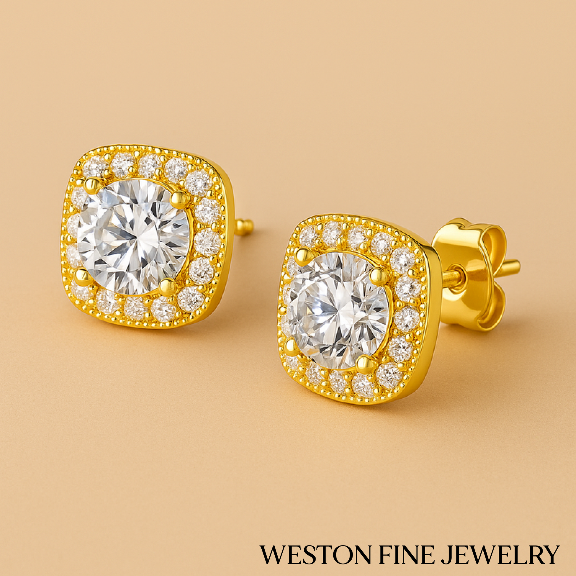 Elegant Glennis Hoops Earrings in 18k Gold