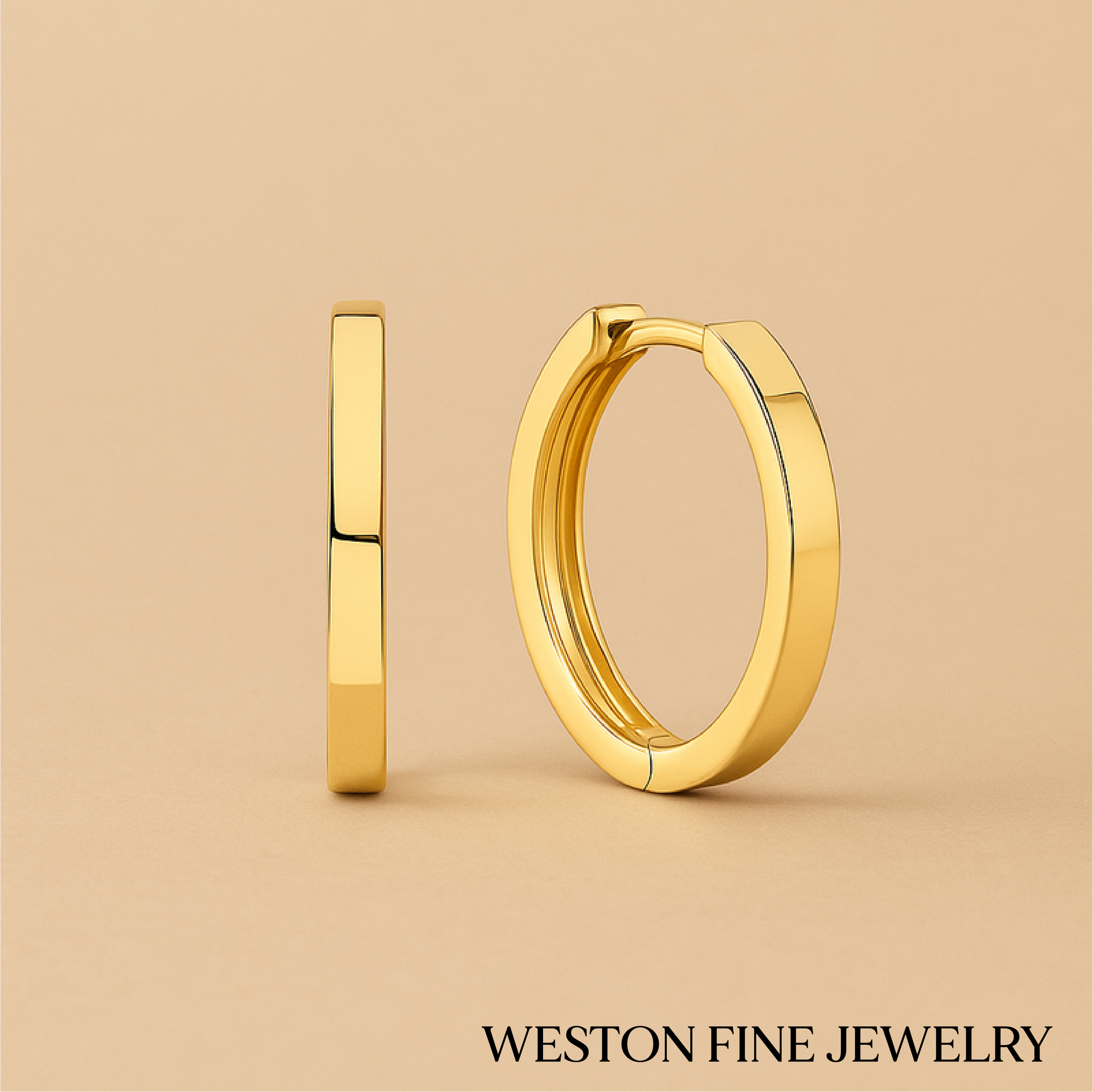 Gia Statement Hoop Earrings in 18k Gold