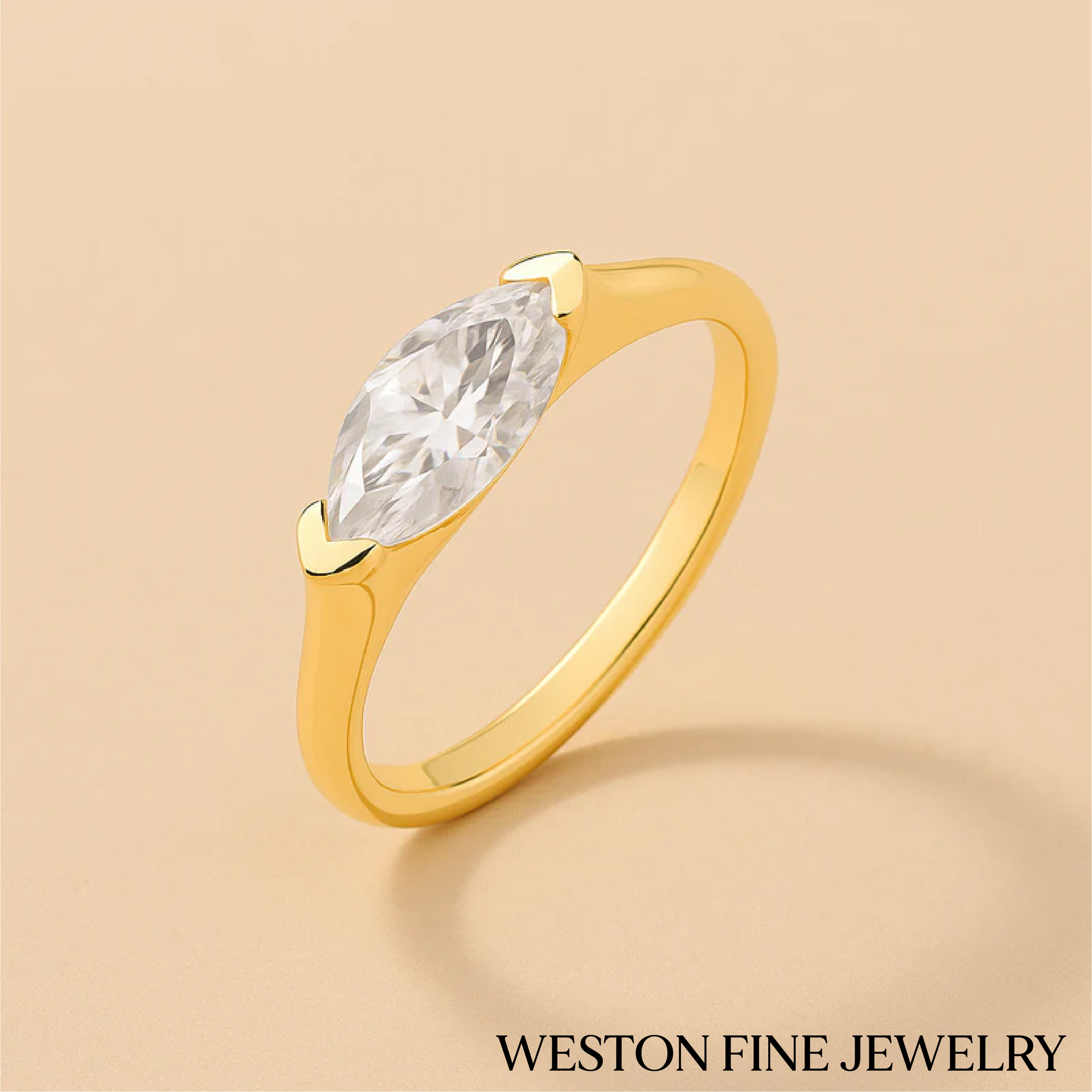 Hailey Signature Slim Ring in 18K Gold Elegance
