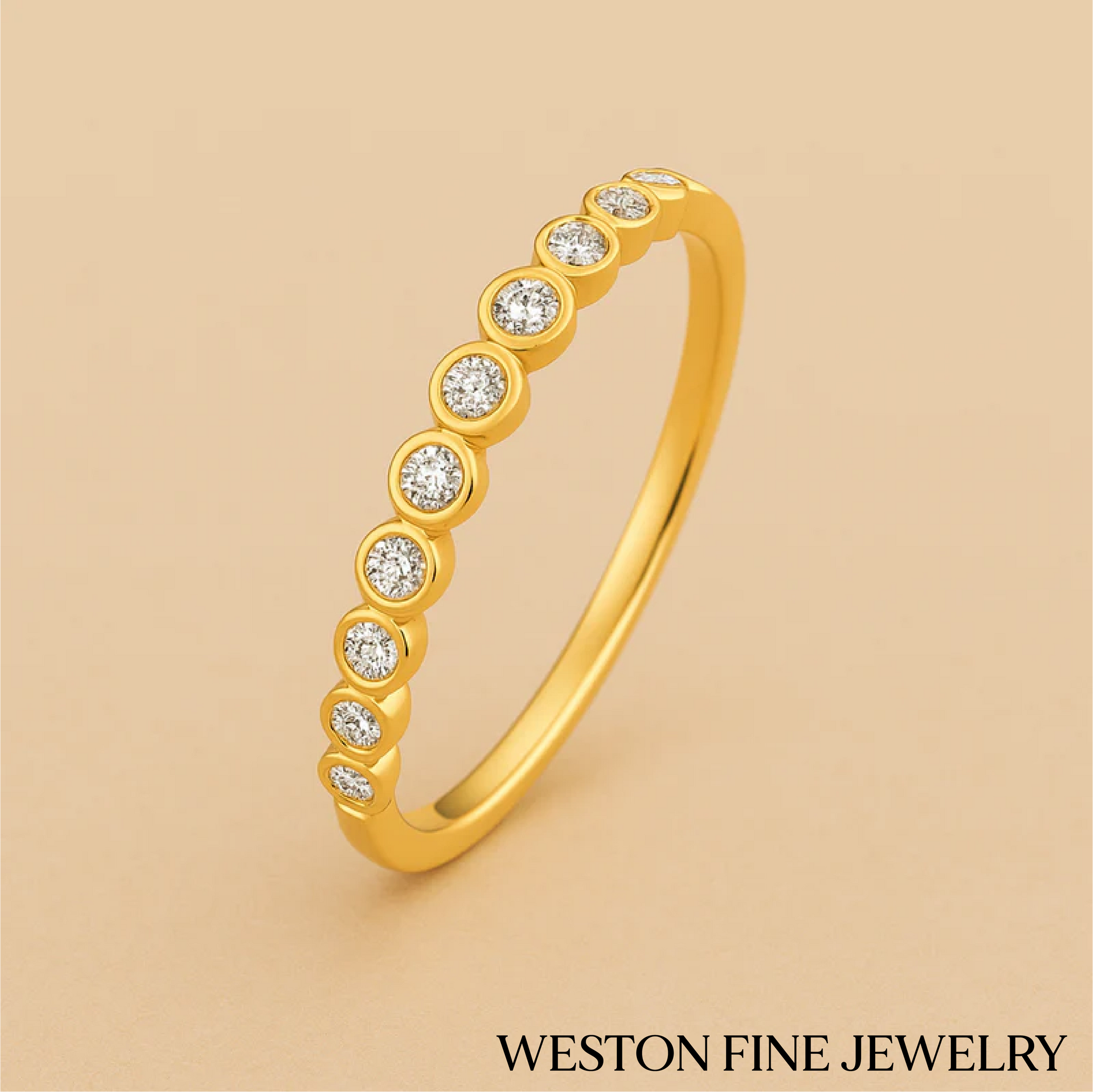 Diamond Accent Bubble Ring in 14K Gold Whimsy