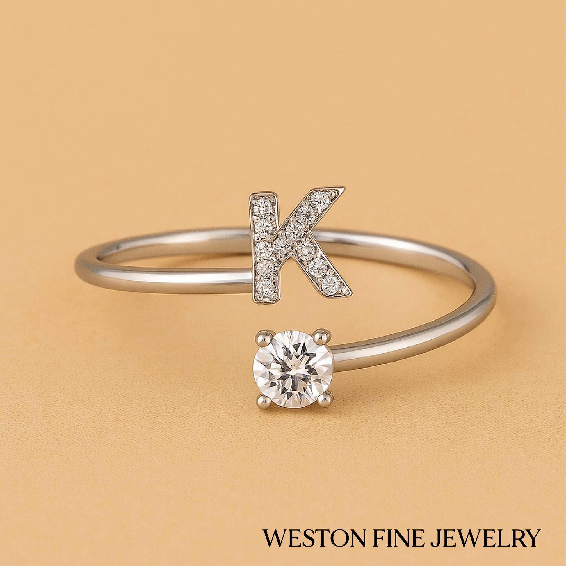 Domitilla Rosanera Initial Bracelet in 18k White Gold