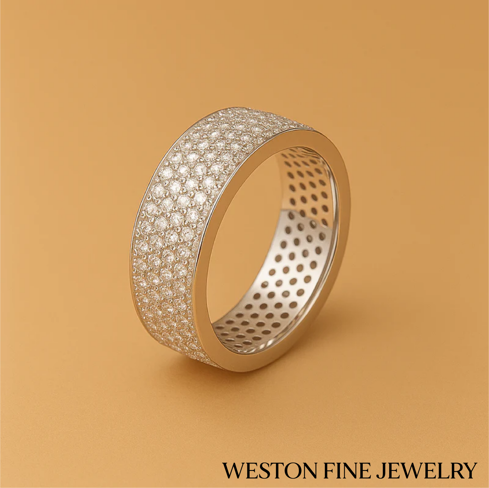 Ambrosia Fenzi Signature Ring in 18K White Gold Radiance