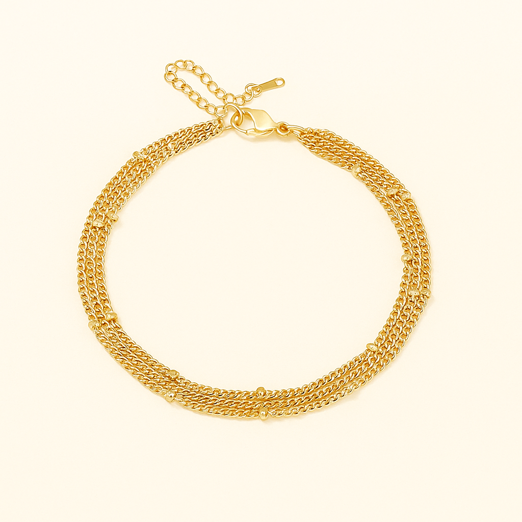 Elegant Minimalist Beaded Chain Bracelet – Simple & Versatile