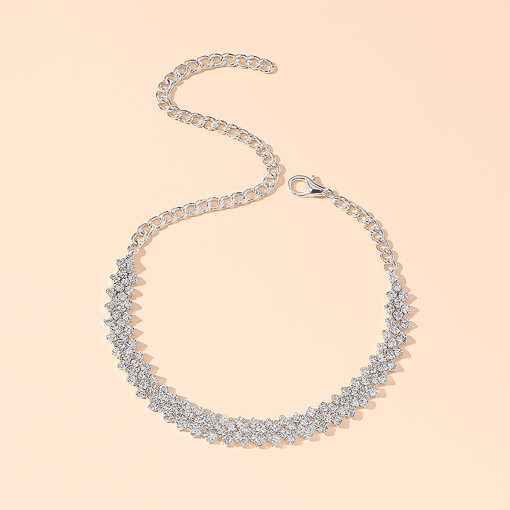 Diamond-Cut Twisted Water Claw Bracelet with Synthetic Stones
