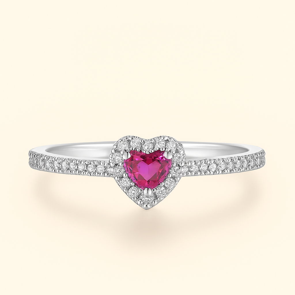 A Promise from the Heart – Elegant CZ Heart Ring for Women