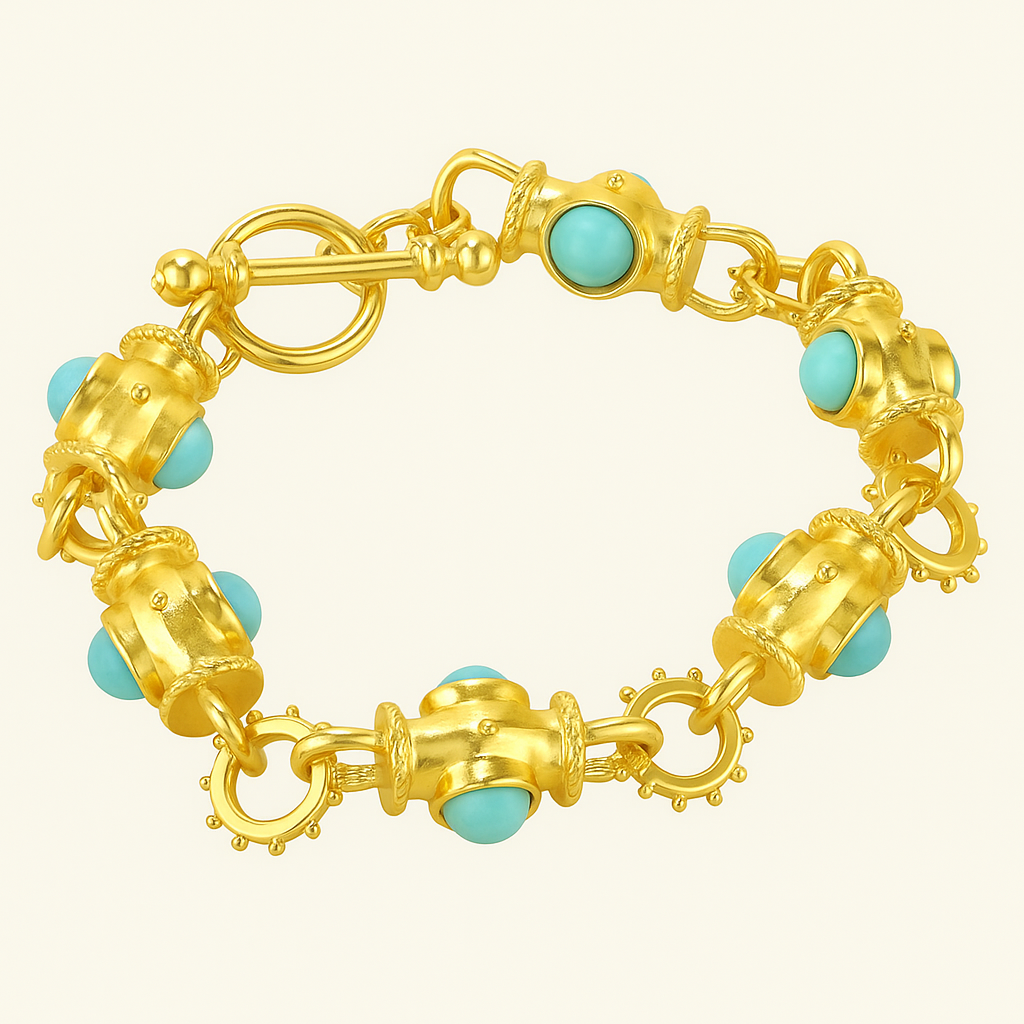Boho Turquoise Link Bracelet