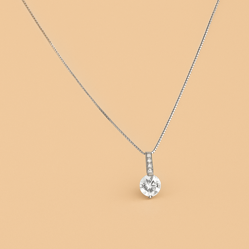 Geometric Rhinestone Pendant Necklace – Clavicle Chain for Women