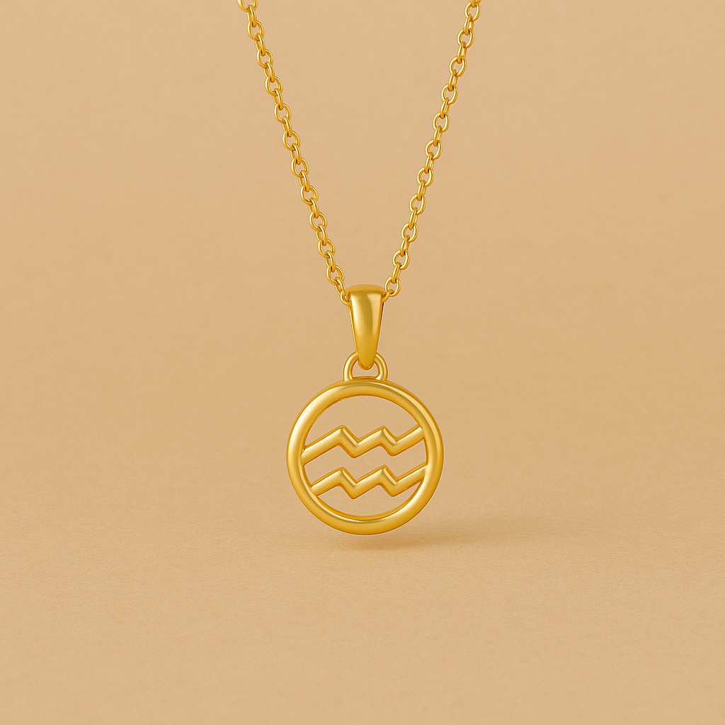 18k Gold Zodiac Pendant Necklace