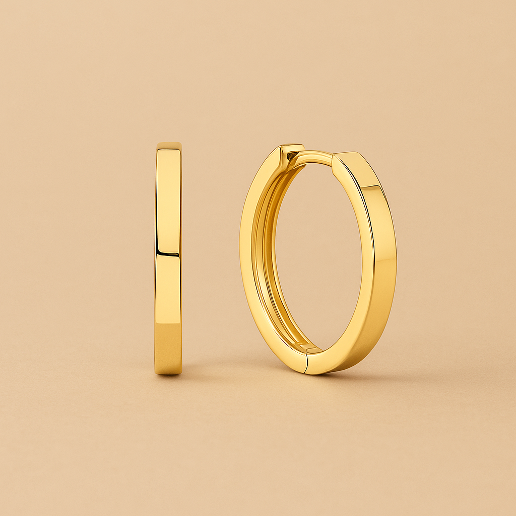 Gia Statement Hoops in 18k Gold