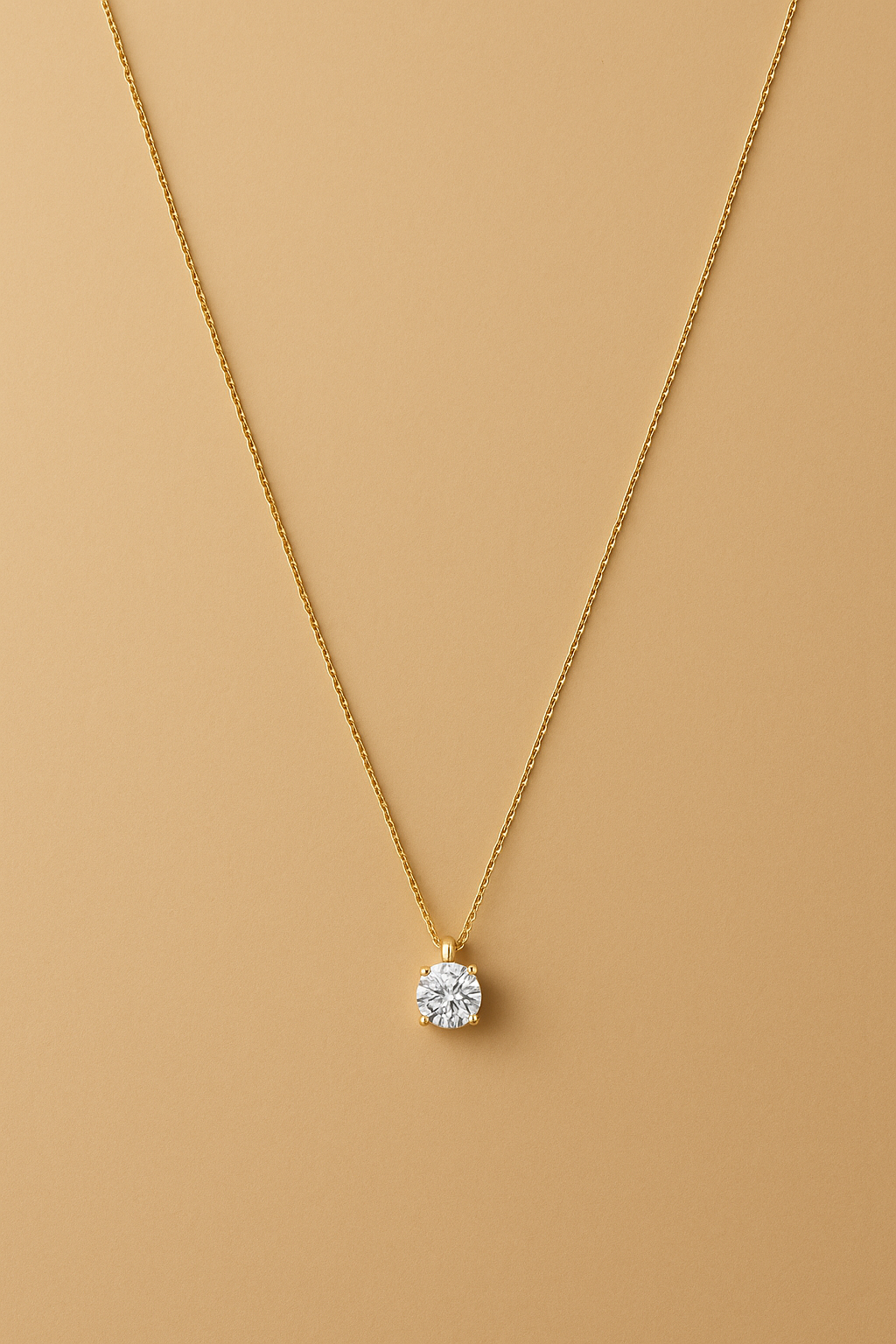 Cléa Moissanite Pendant Necklace in 14k Gold