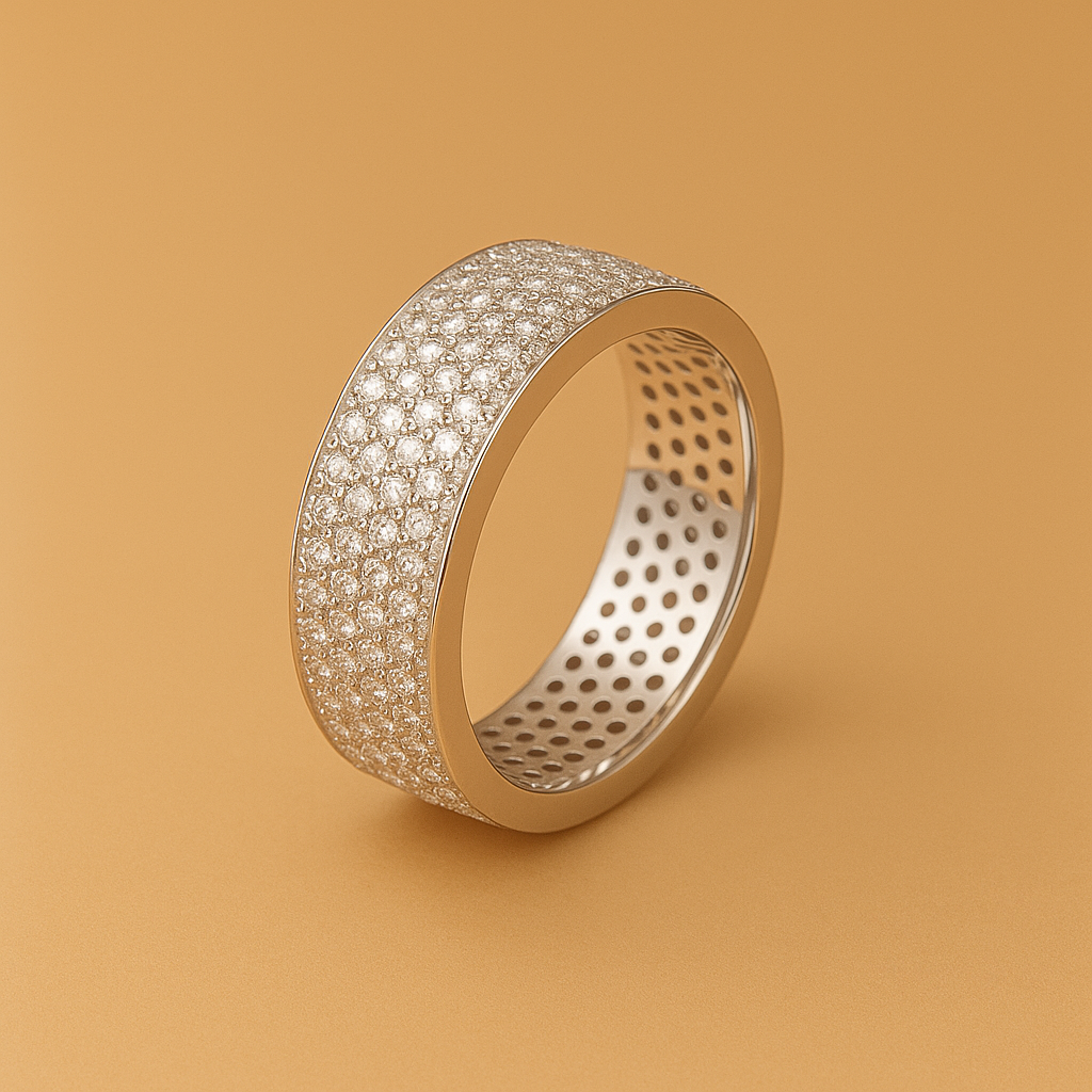 Ambrosia Fenzi Signature Ring in 18k White Gold