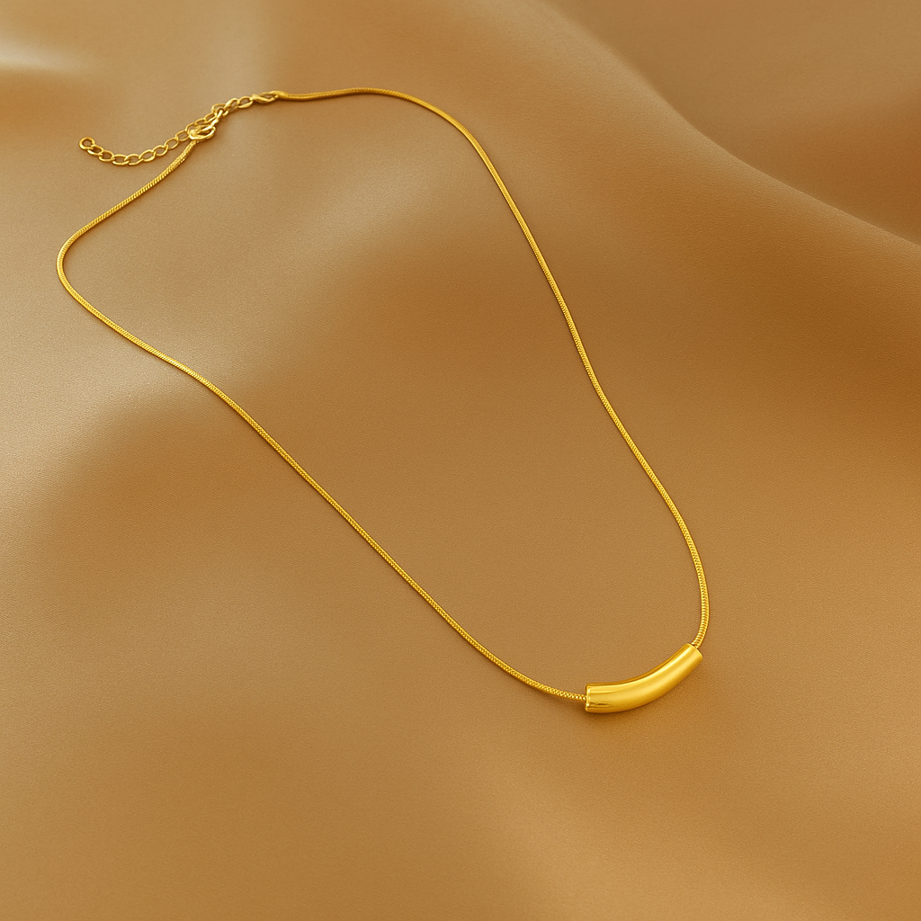 Elegant irregular geometric pendant necklace