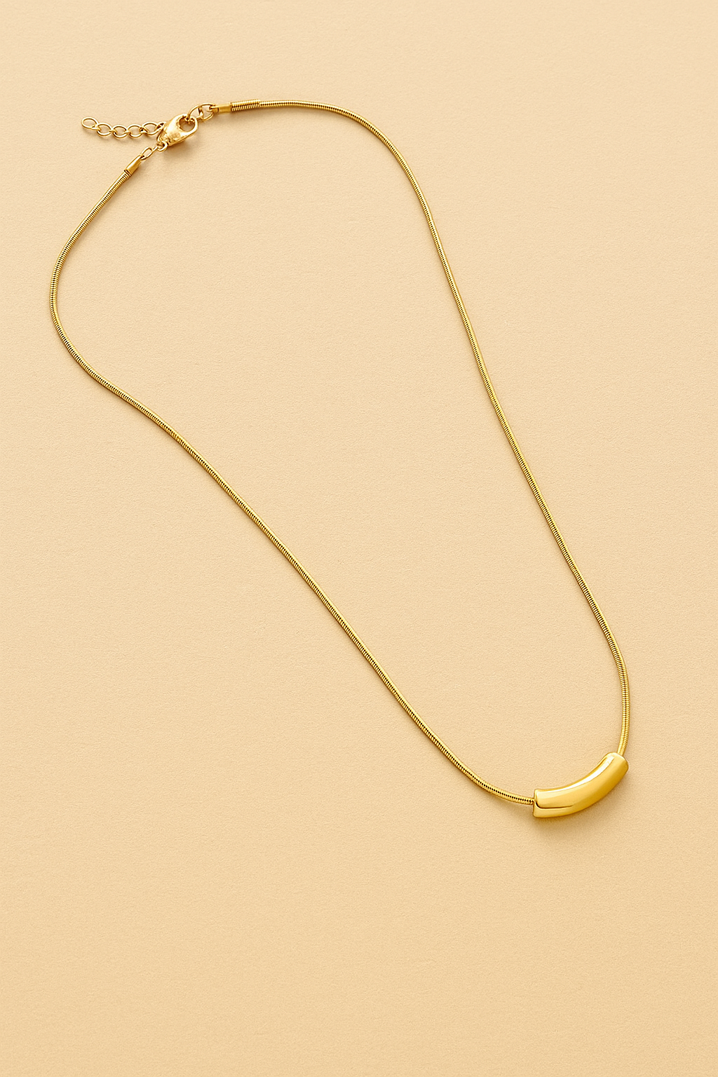 Minimalist Geometric Gold Necklace - Elegant Collarbone Necklace