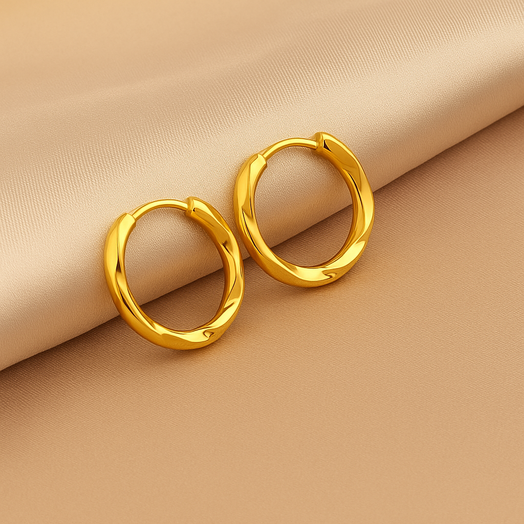 Ina Elegant 18K Gold Plated Hoop Earrings