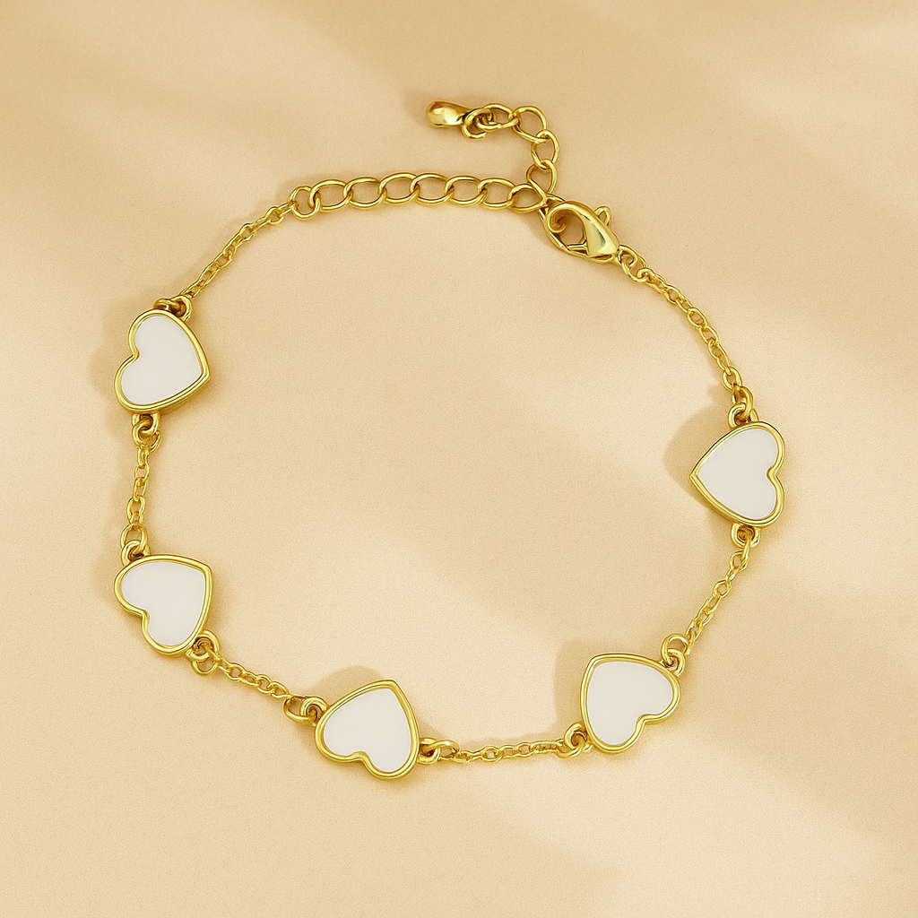 Stylish Ivy Heart Charm Bracelet for Women