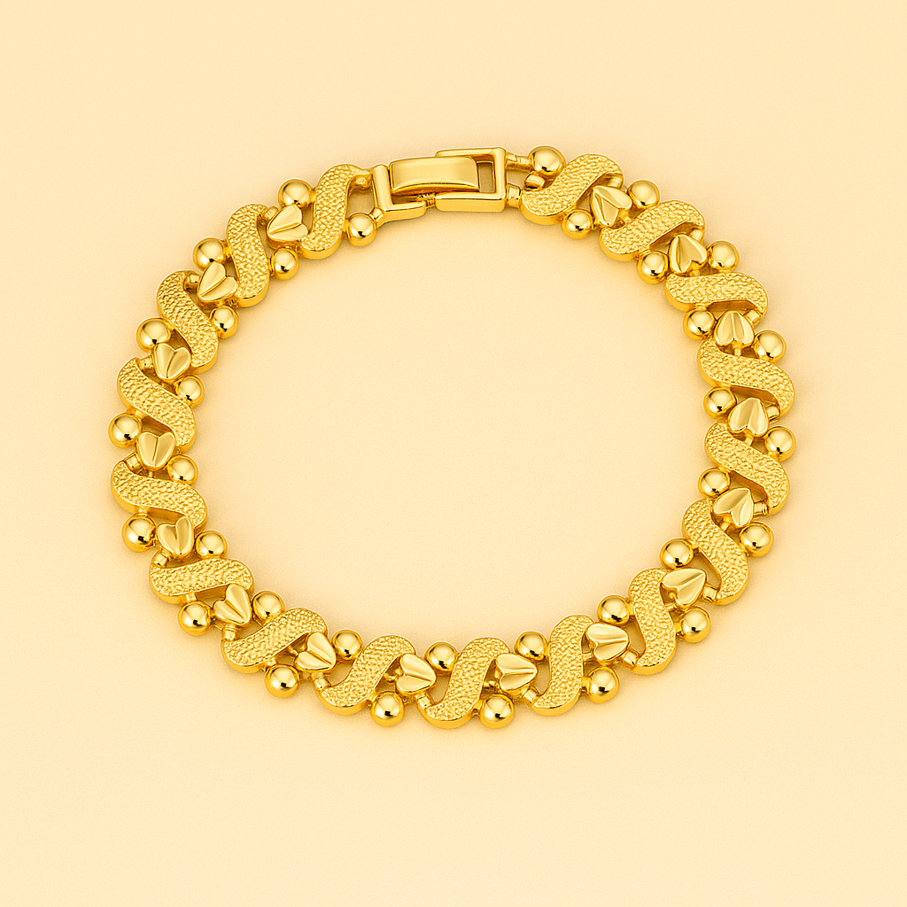 Elegant Gold Heart Bracelet - Perfect Gift for Her