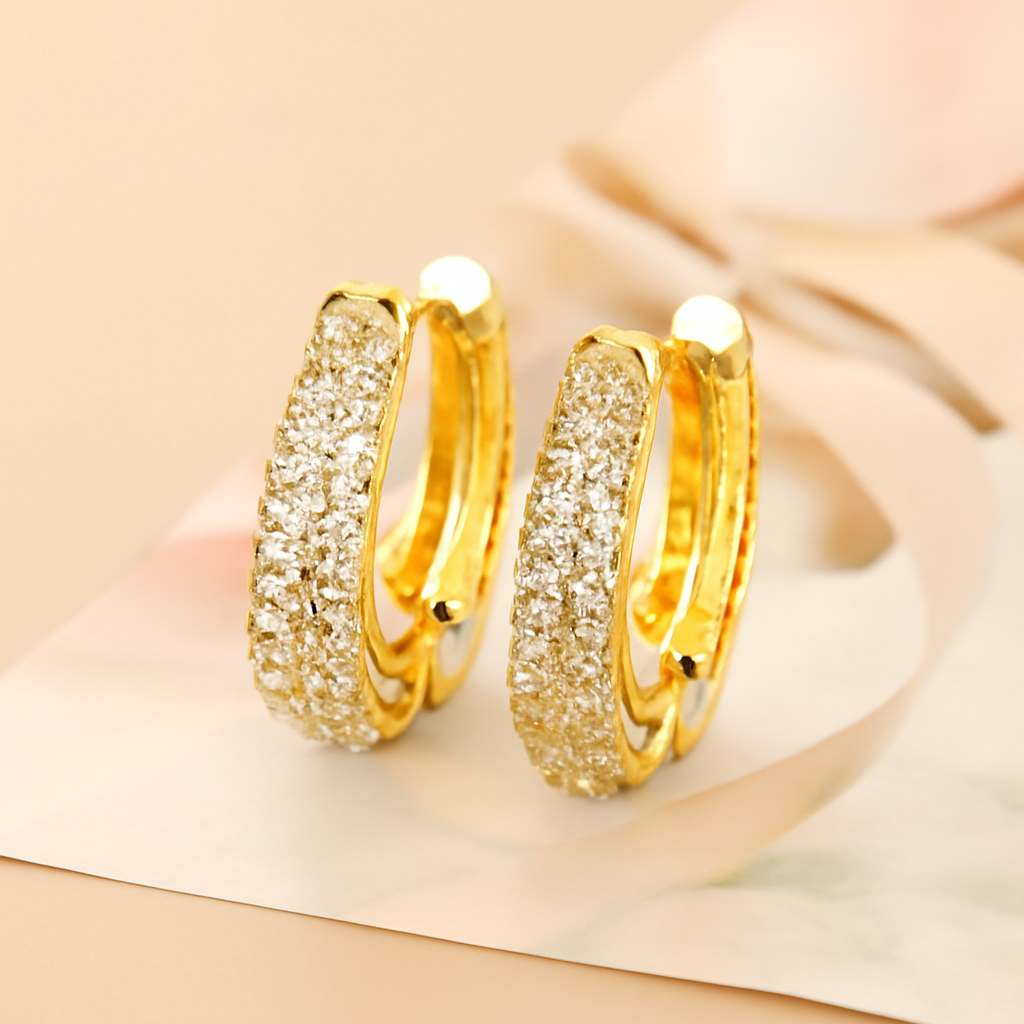 Elegant Pave Zirconia Creoles for Women