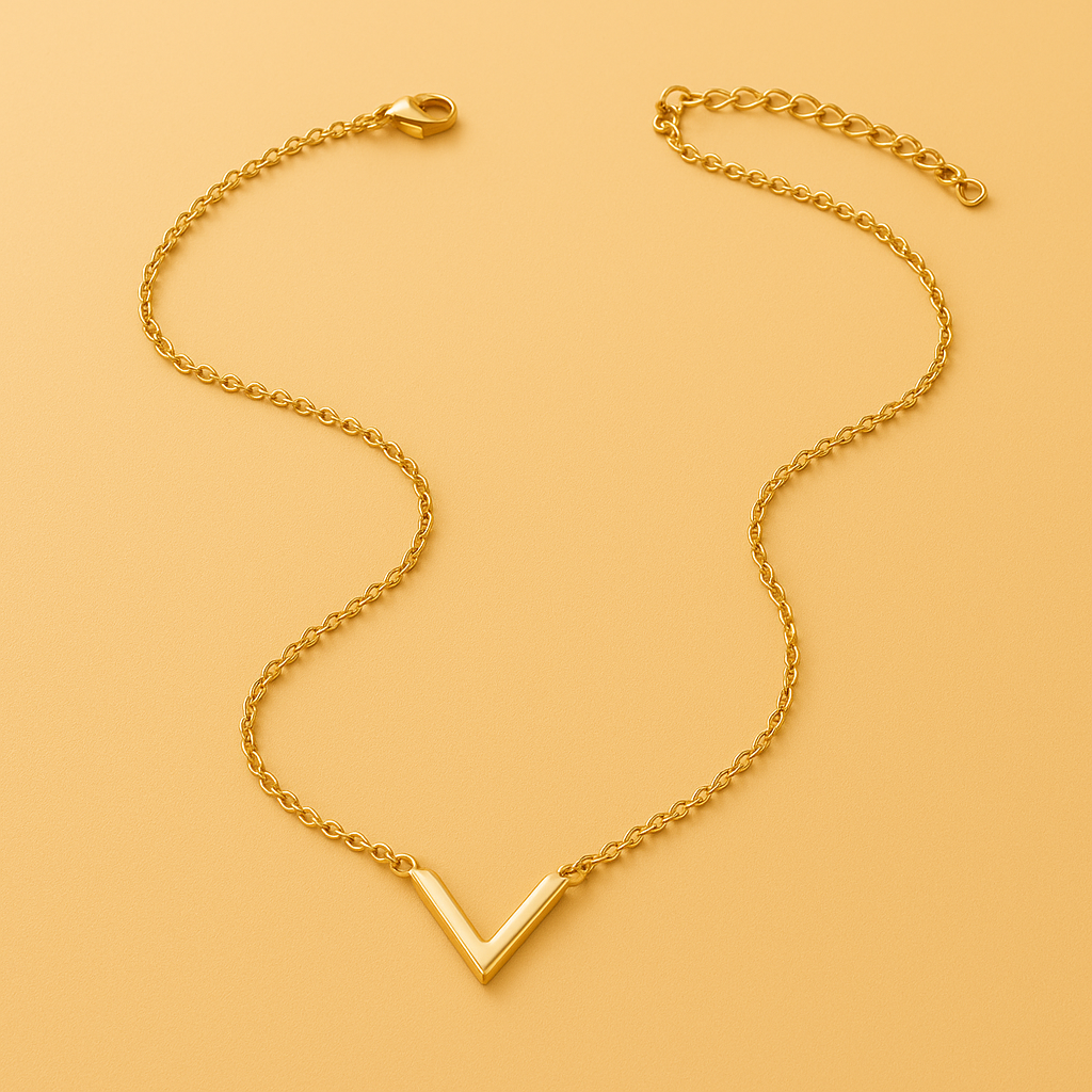 Aurora | V-shaped geometric necklace