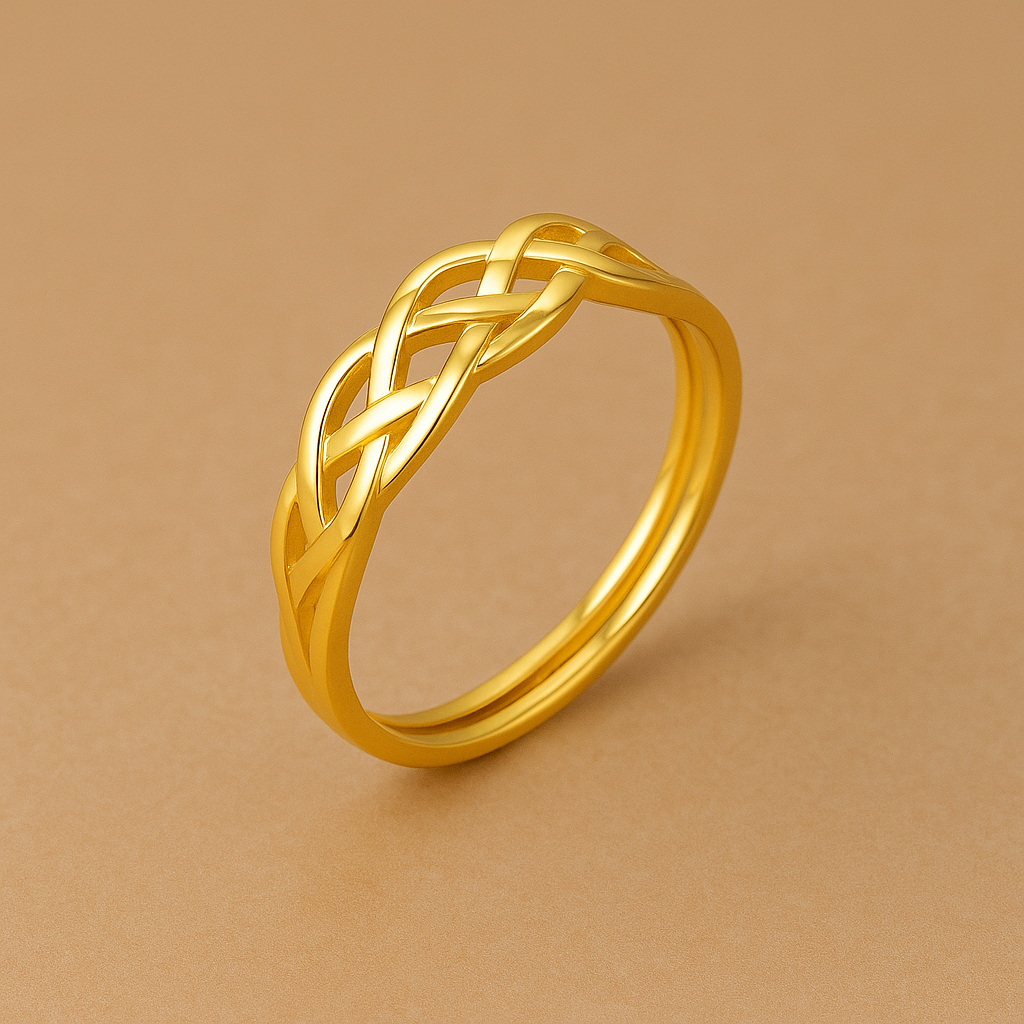 Elegant Braided Ring - Stylish Design for Ladies