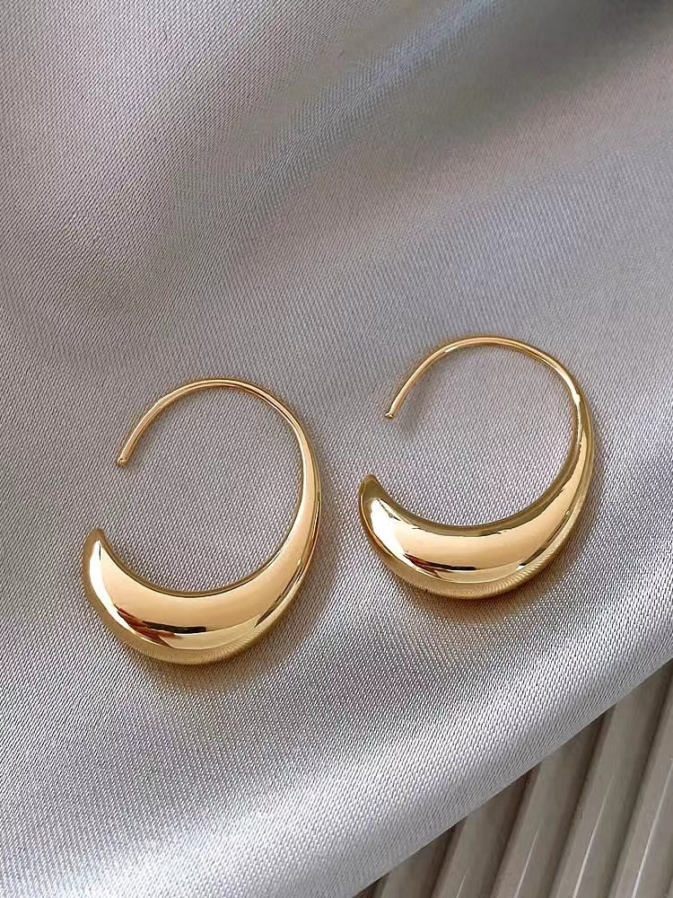 Classic drop hoop earrings