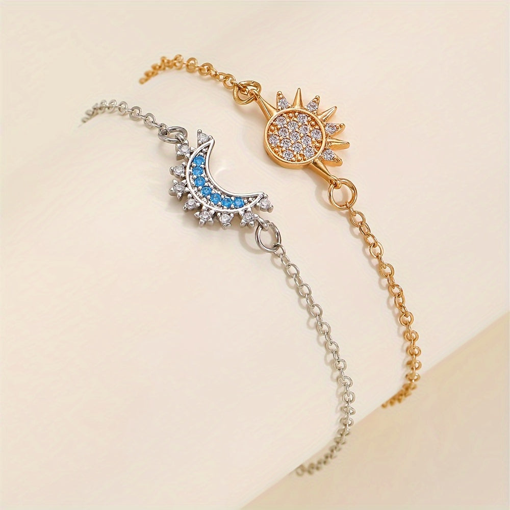 Creative Sun & Moon Couple Bracelet Set – Symbol of Eternal Connection