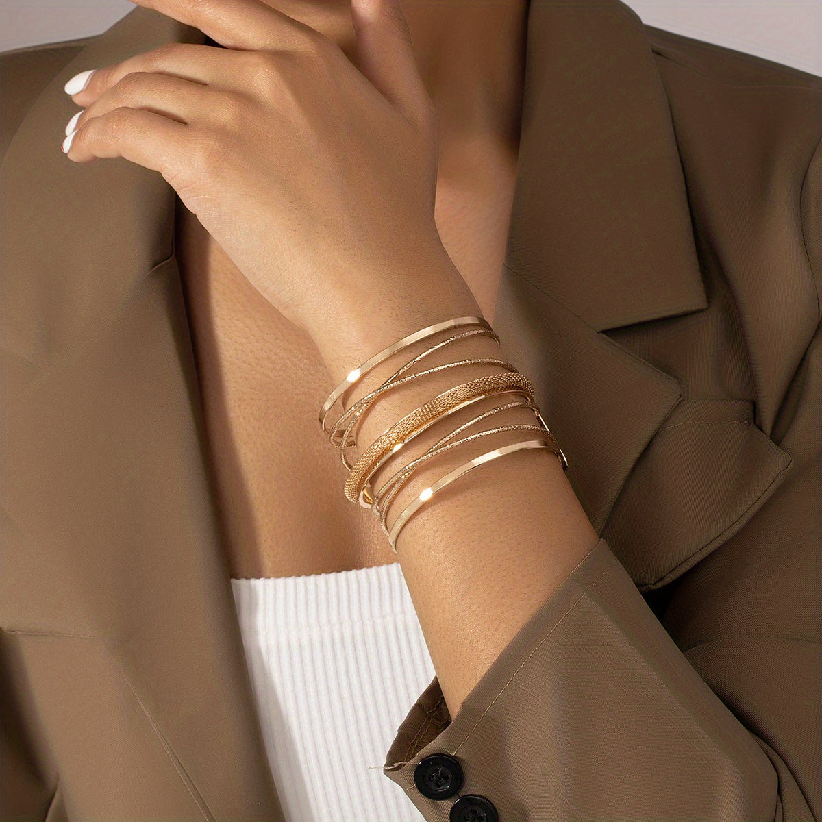 Geometric Open Cuff Bracelet – Chic, Stylish & Modern