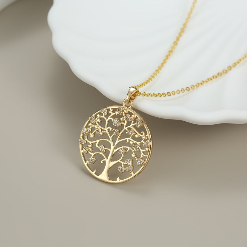 Golden Origins – Timeless Tree of Life Pendant Necklace for Her