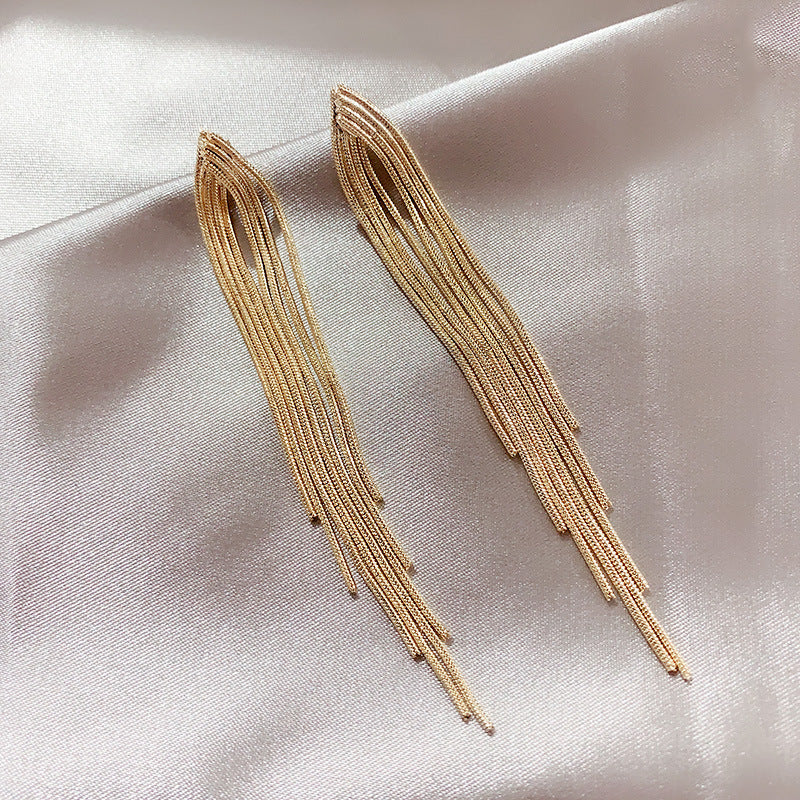 Necklace Long earrings with tassel
