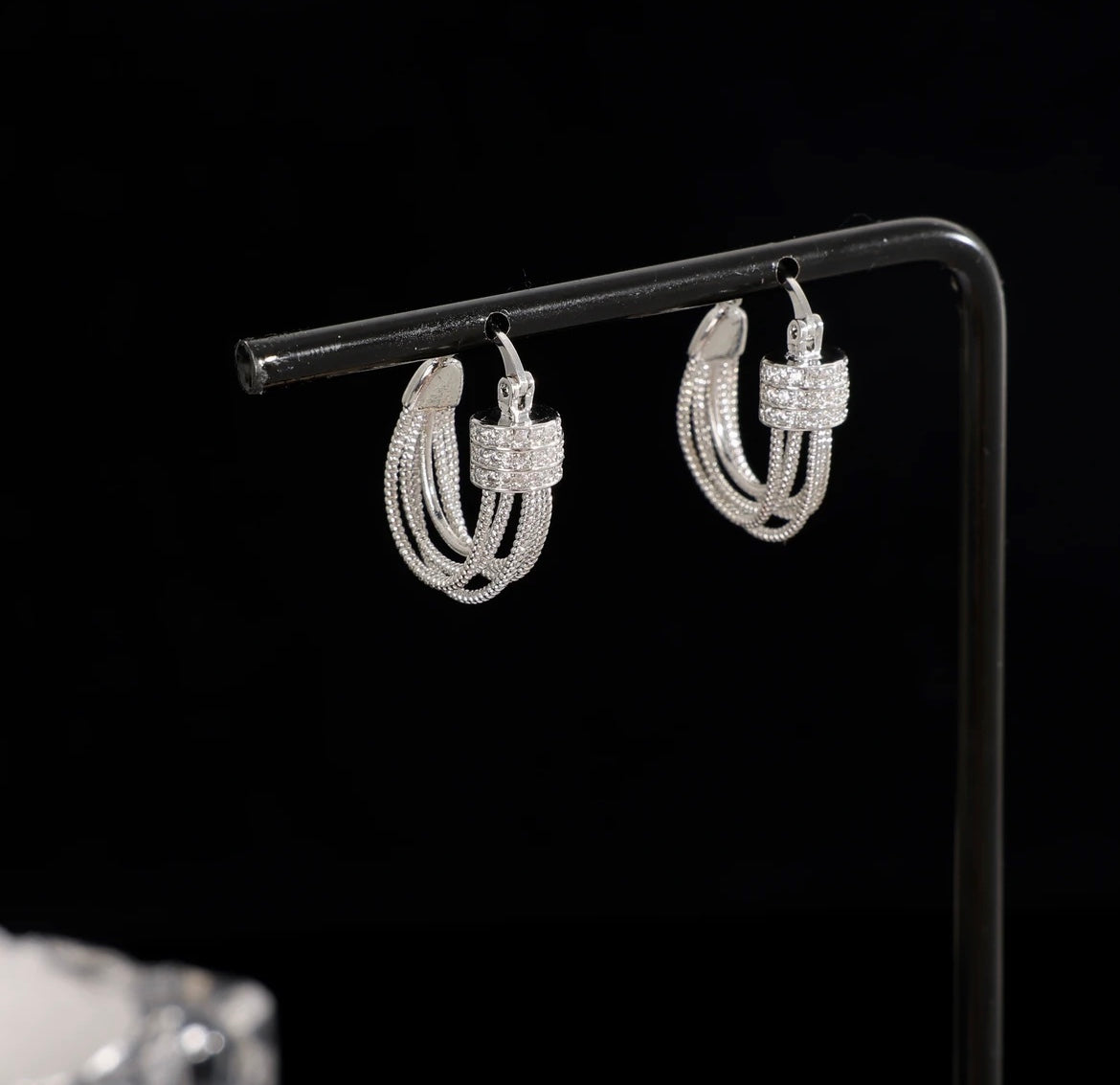Geometric layered earrings