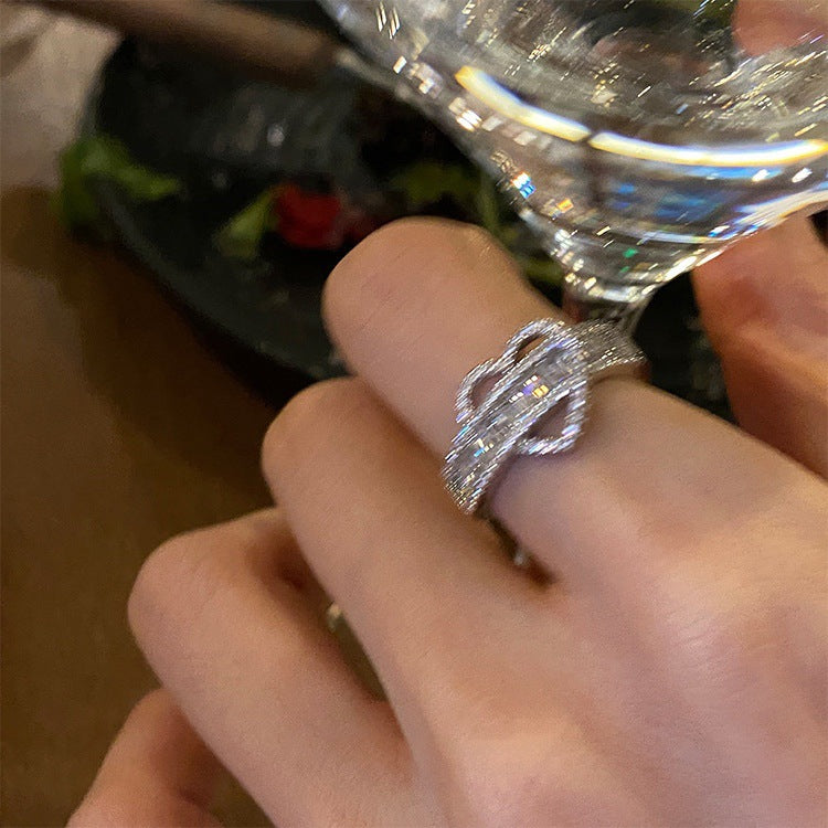 Designer heart zirconia ring