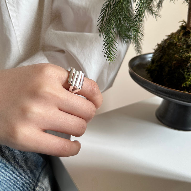 Adjustable four-step ring