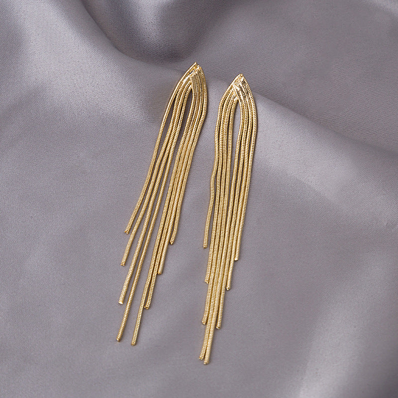 Necklace Long earrings with tassel