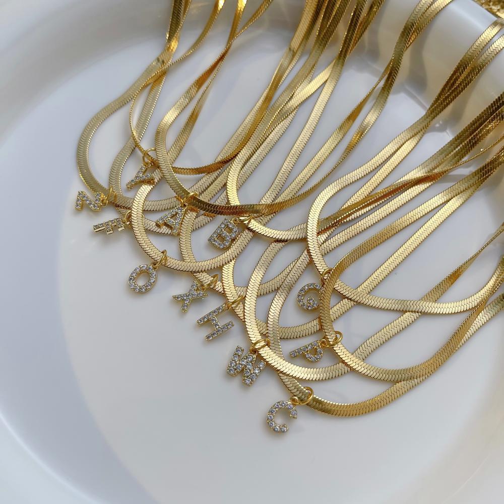 Necklace with French-style letters