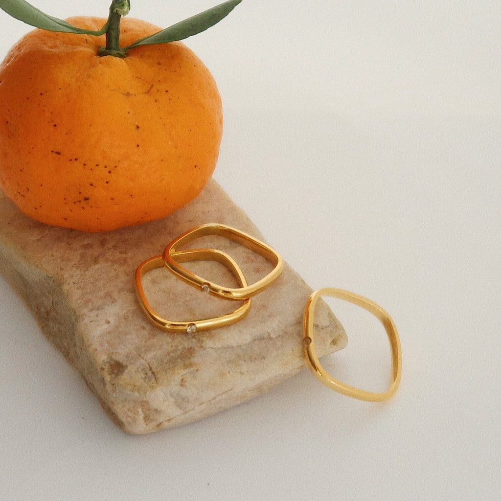 Square thin ring