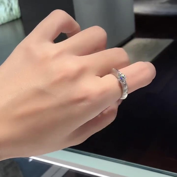 Sterling silver around the planet ring
