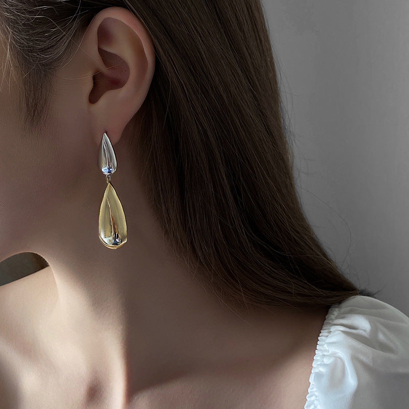 Water drop Color Clash earrings