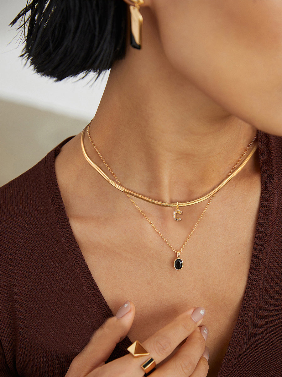 Necklace with French-style letters