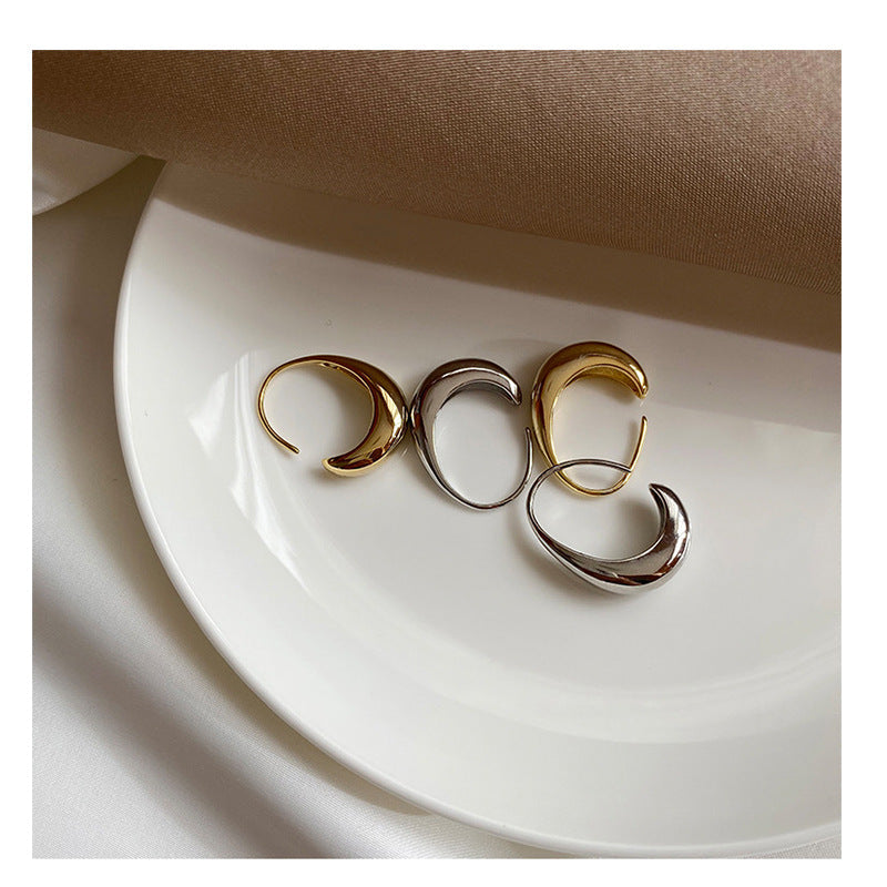 Classic drop hoop earrings
