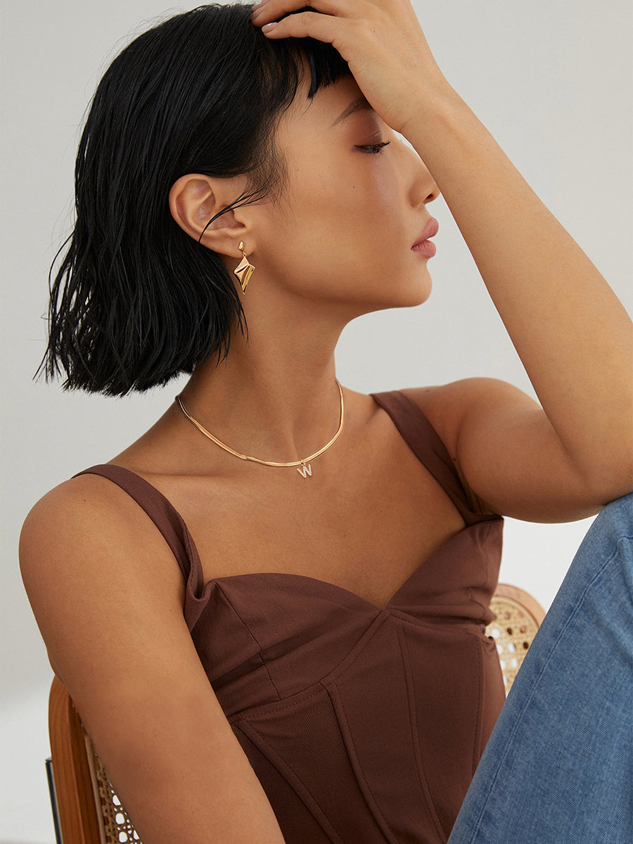 Necklace with French-style letters