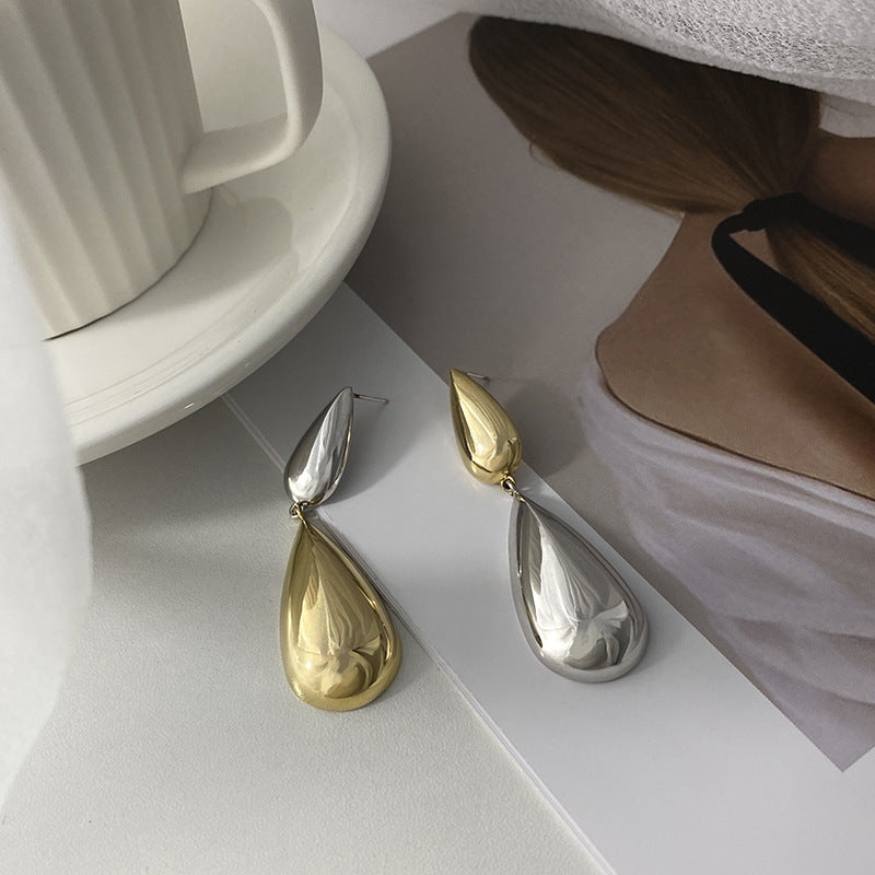 Water drop Color Clash earrings