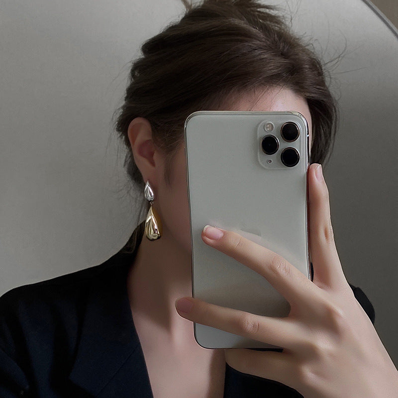 Water drop Color Clash earrings