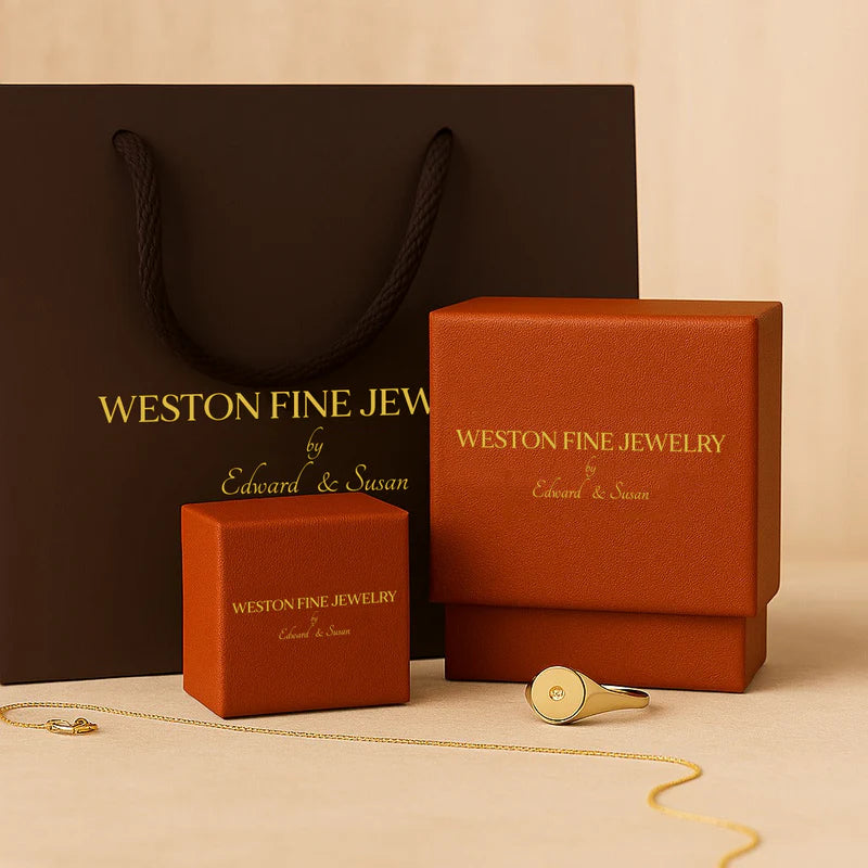 Carol Four-Stone Stud Earrings in 16k Gold