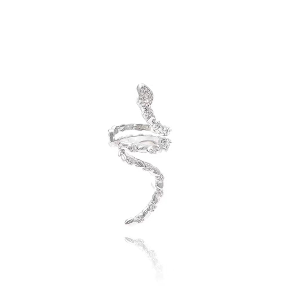 Snake zirconia earrings