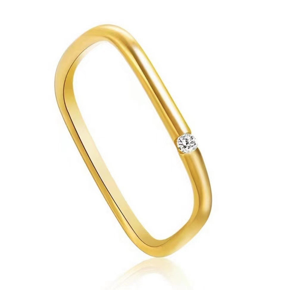 Square thin ring