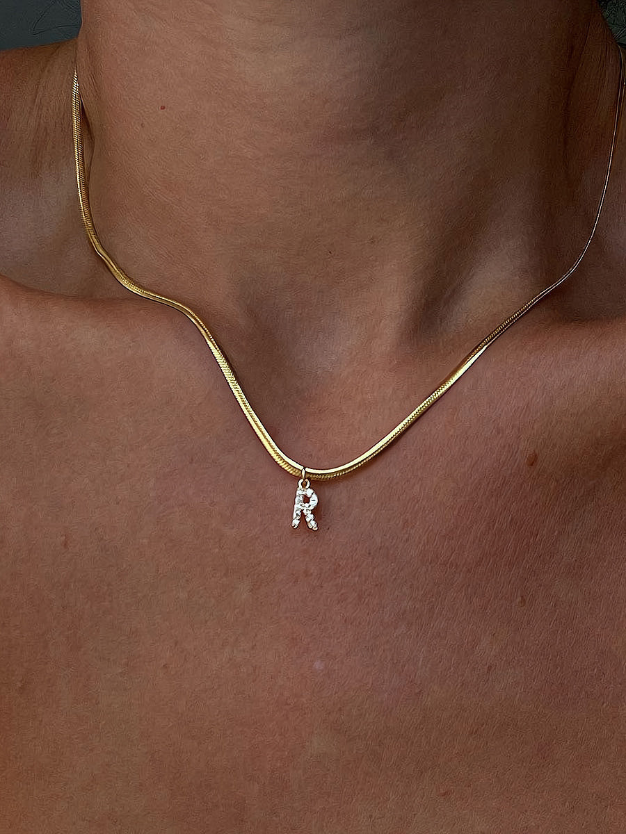 Necklace with French-style letters