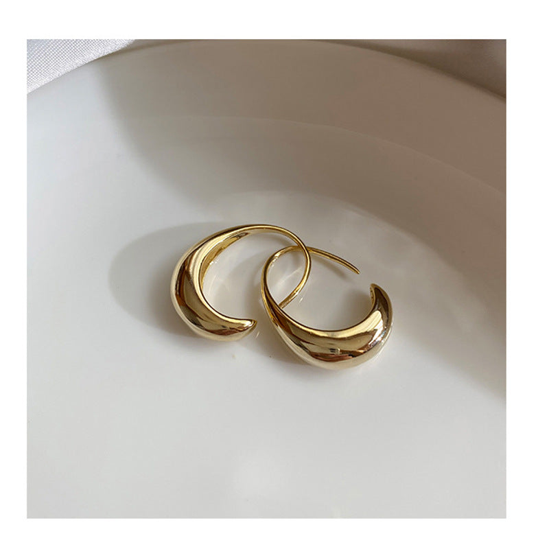 Classic drop hoop earrings