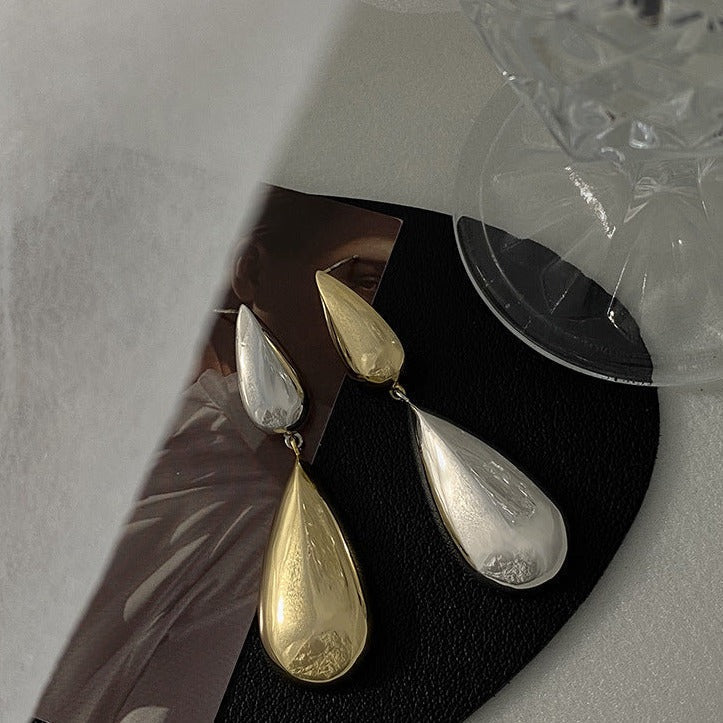 Water drop Color Clash earrings