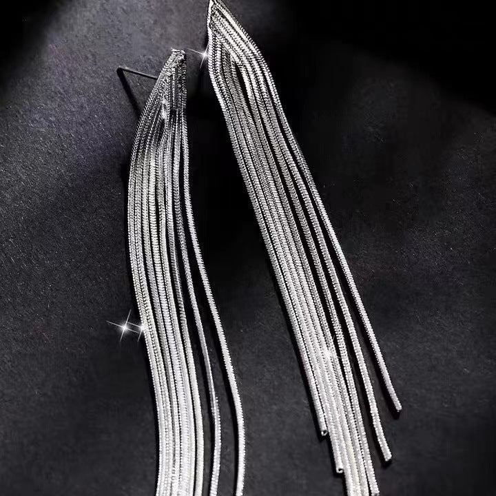 Necklace Long earrings with tassel