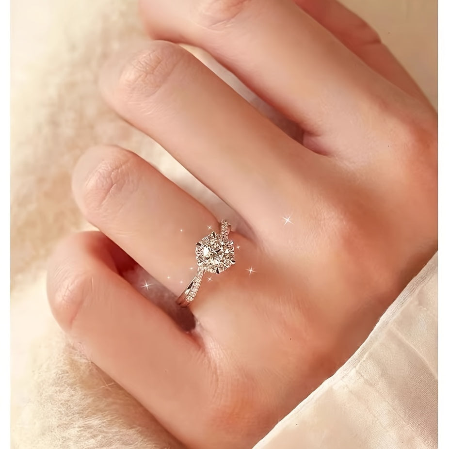 Elegant Heart Gemstone Ring – Synthetic Stone with Romantic Flair